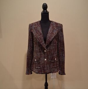 Karl Lagerfeld Women's Tweed Double-Breasted Jacket